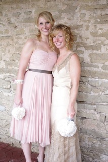 The two bffs at Brooke's wedding.